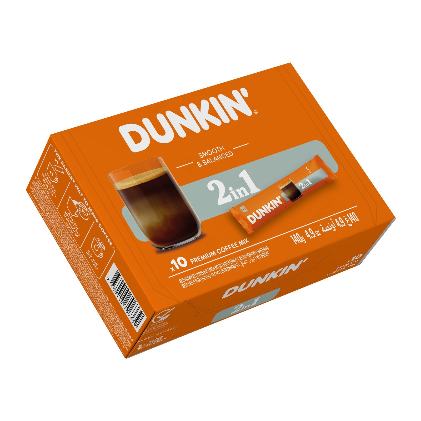 DUNKIN' 2in1 Kaffee Sticks - 10 Sticks